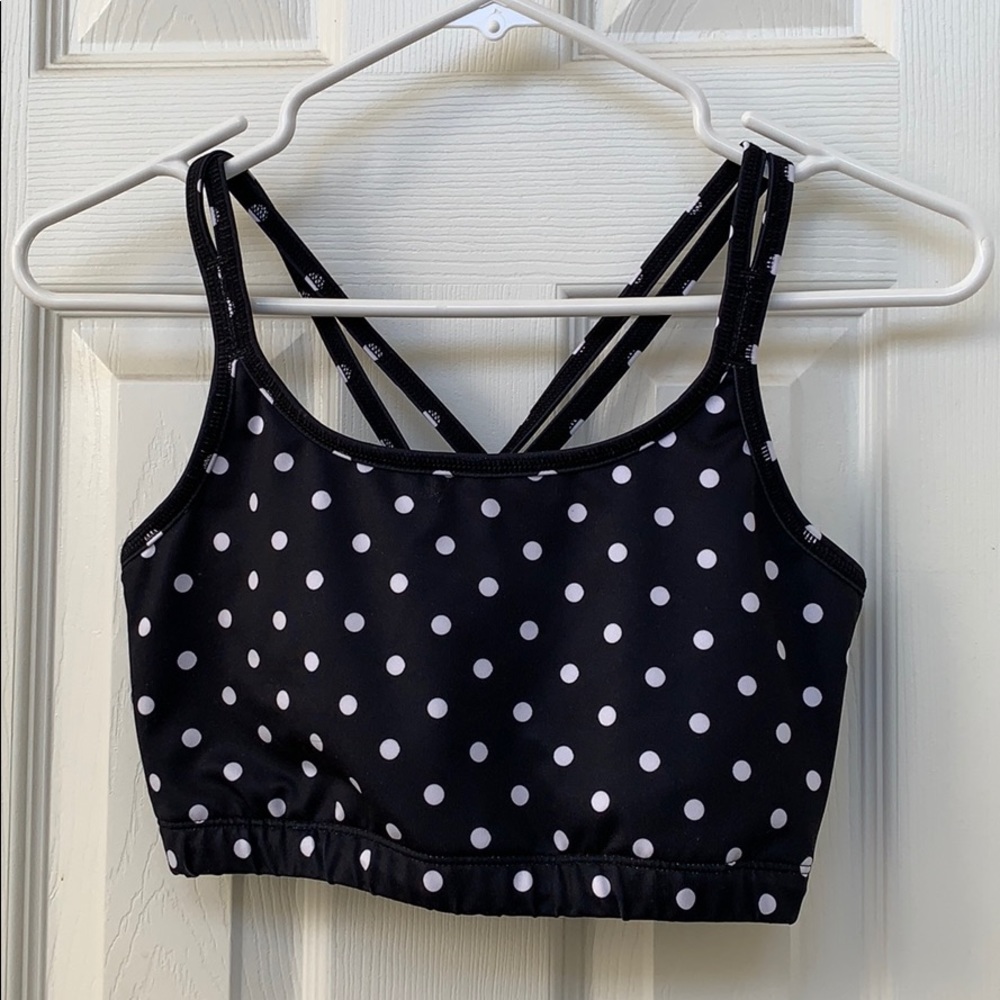 Kira grace polka dot sports bra